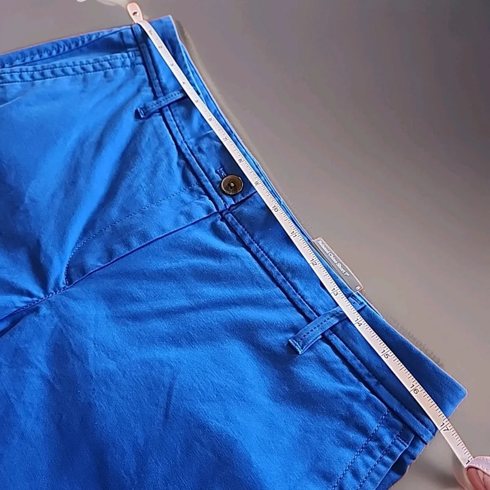 Talbots NWT Women's Blue Relaxed Chino Shorts,Inseam 7", 98% Cotton,Beach Casual - Picture 5 of 7